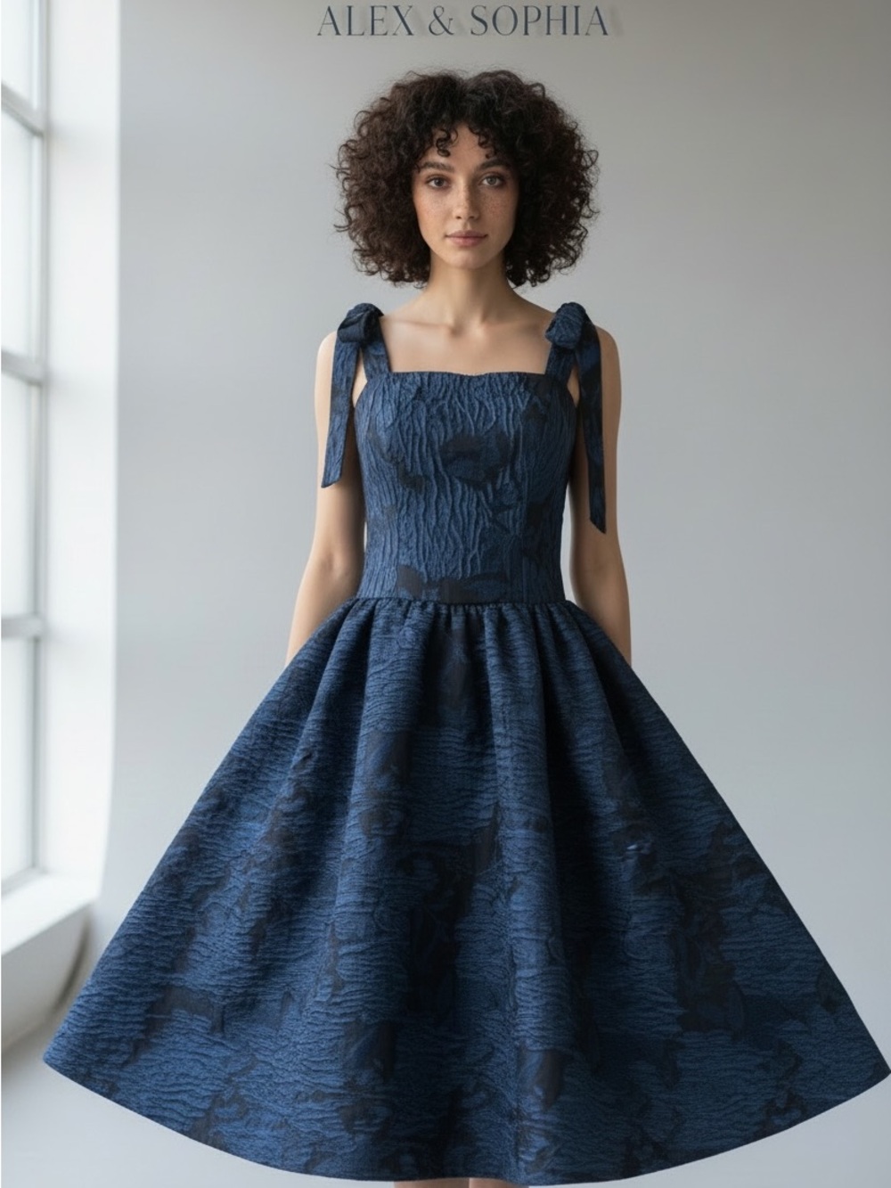 Alex & Sophia Juniors' Square Neck Midi Dress - Multiple Sizes Available NWT!!!